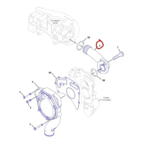 Perkins 4133L048 – Water Connection Pipe para motores 1100 Series | Repuesto Estándar